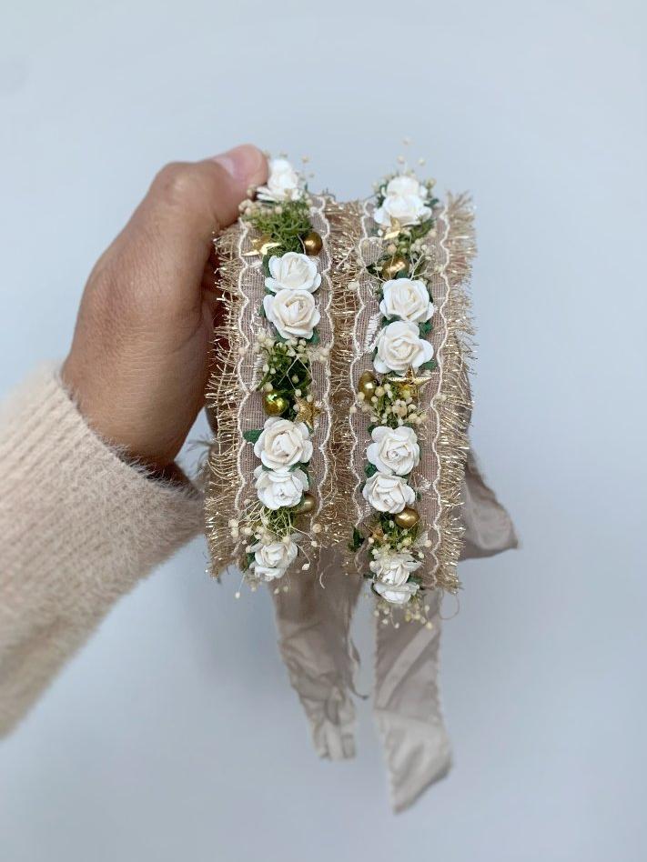 golden toddler flower crown headband handmade for photo shoots