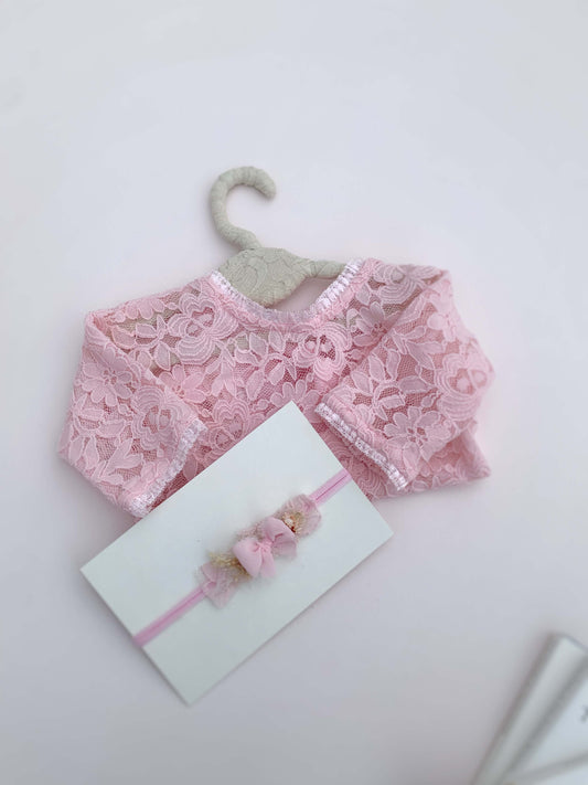 NEWBORN ROMPER, NEWBORN PHOTO PROPS, BABY GIRL PHOGRAPHYPROPS, BABY GIRL OUTFIT, NEWBOEN HEADBAND FOR PHOTOGRAPHY