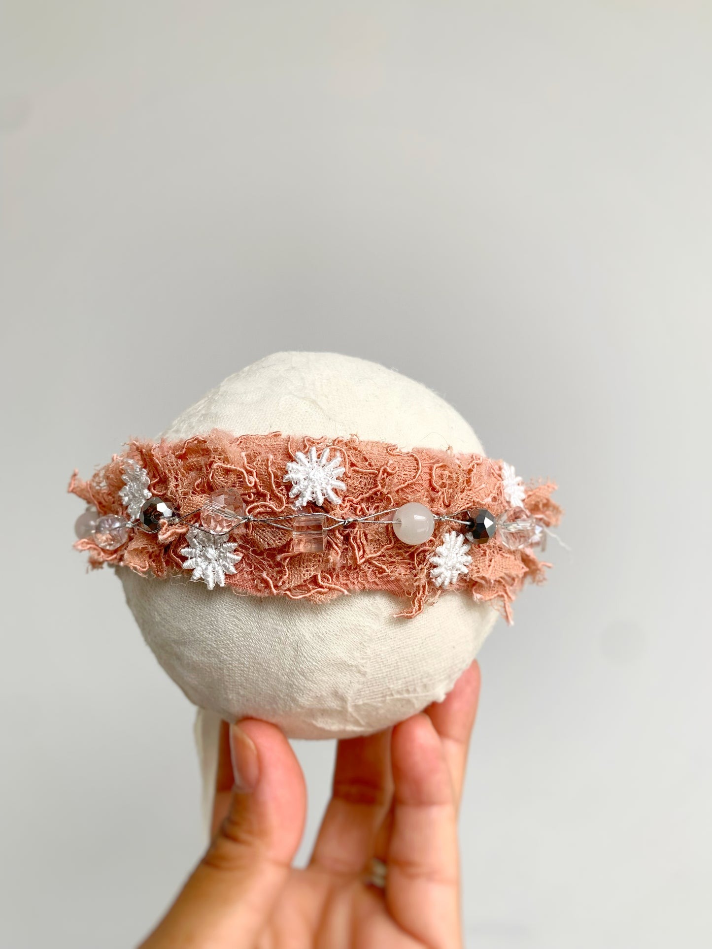 25%OFF - Beatrice - Baby Flower Crown with Beads for Newborns and toddles