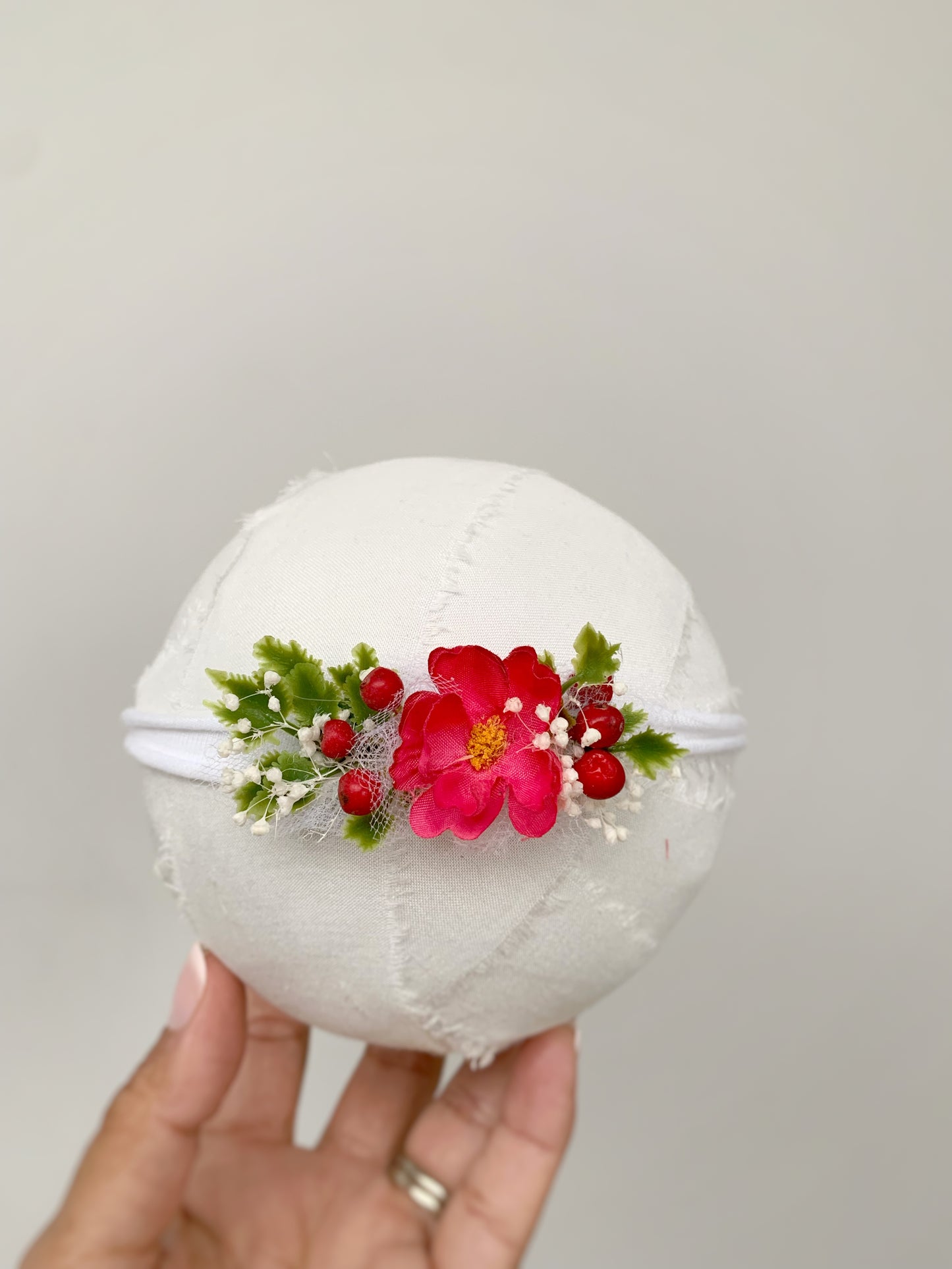 Strawberry Baby Headband – Newborn Tieback for Photos