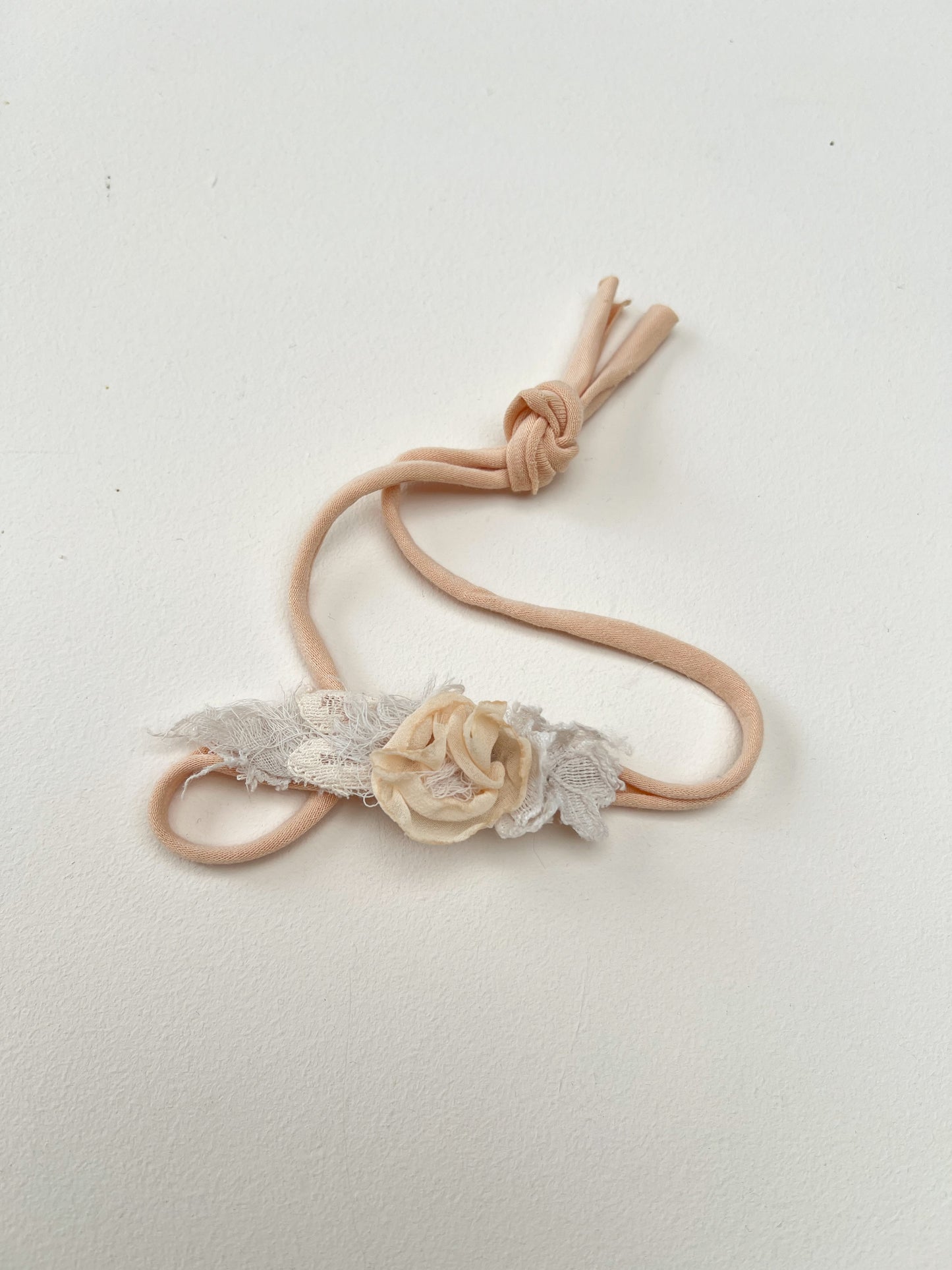 Blush Peach Floral Baby Headband