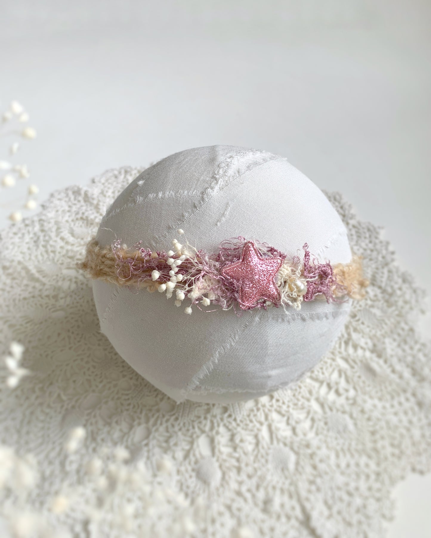 baby pink star headband newborn