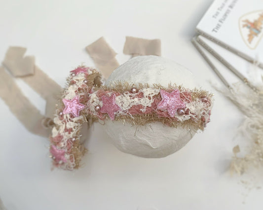 pink crown. baby crowns, baby star headband, Christmas baby headbands