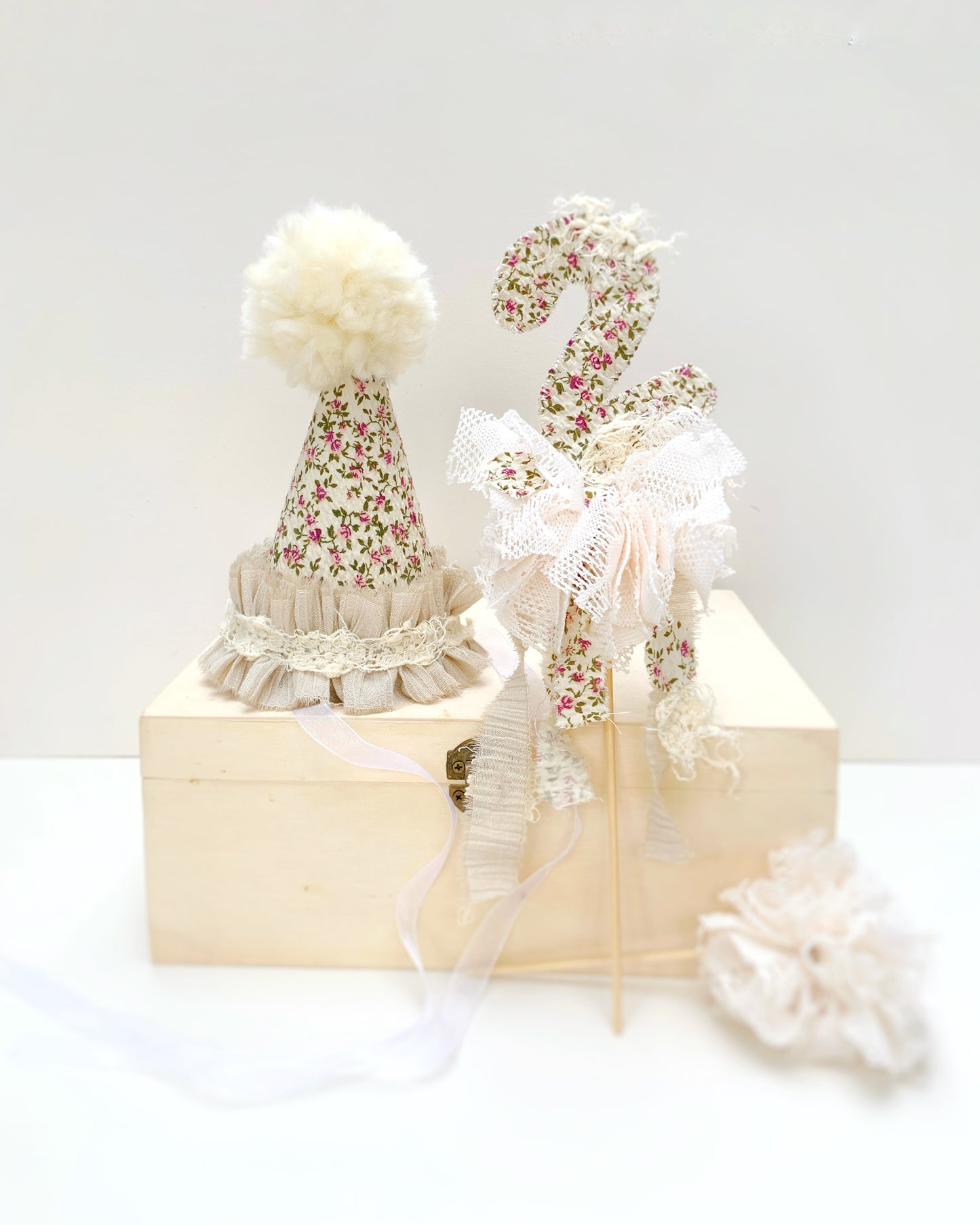 Adorable Birthday Hat - Handmade Fabric Party Prop, Perfect for Smash Cake Moments