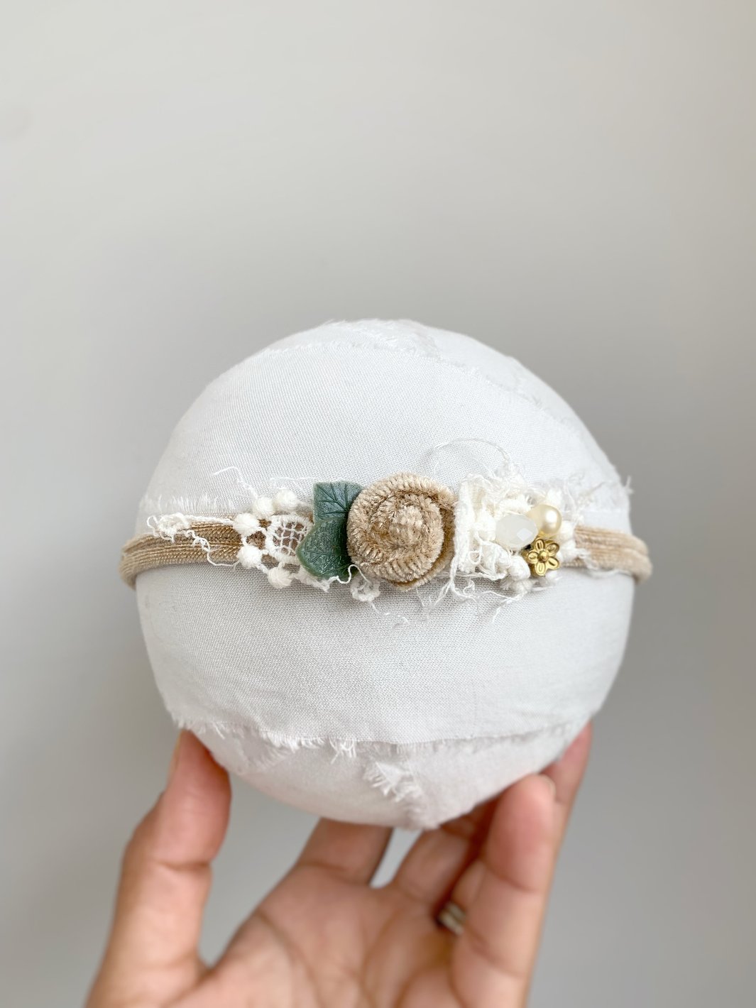 gold baby headband