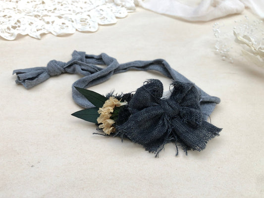 baby grey bows, grey headbands, baby headbands UK, handmade headbands