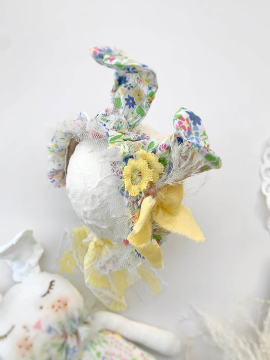 baby girl floral bunny headband and soft fabric bunny Easter toy, personalized embordered bunny, my first easter gifts for kids, easter bunny, happy easter shirt, baby first easter