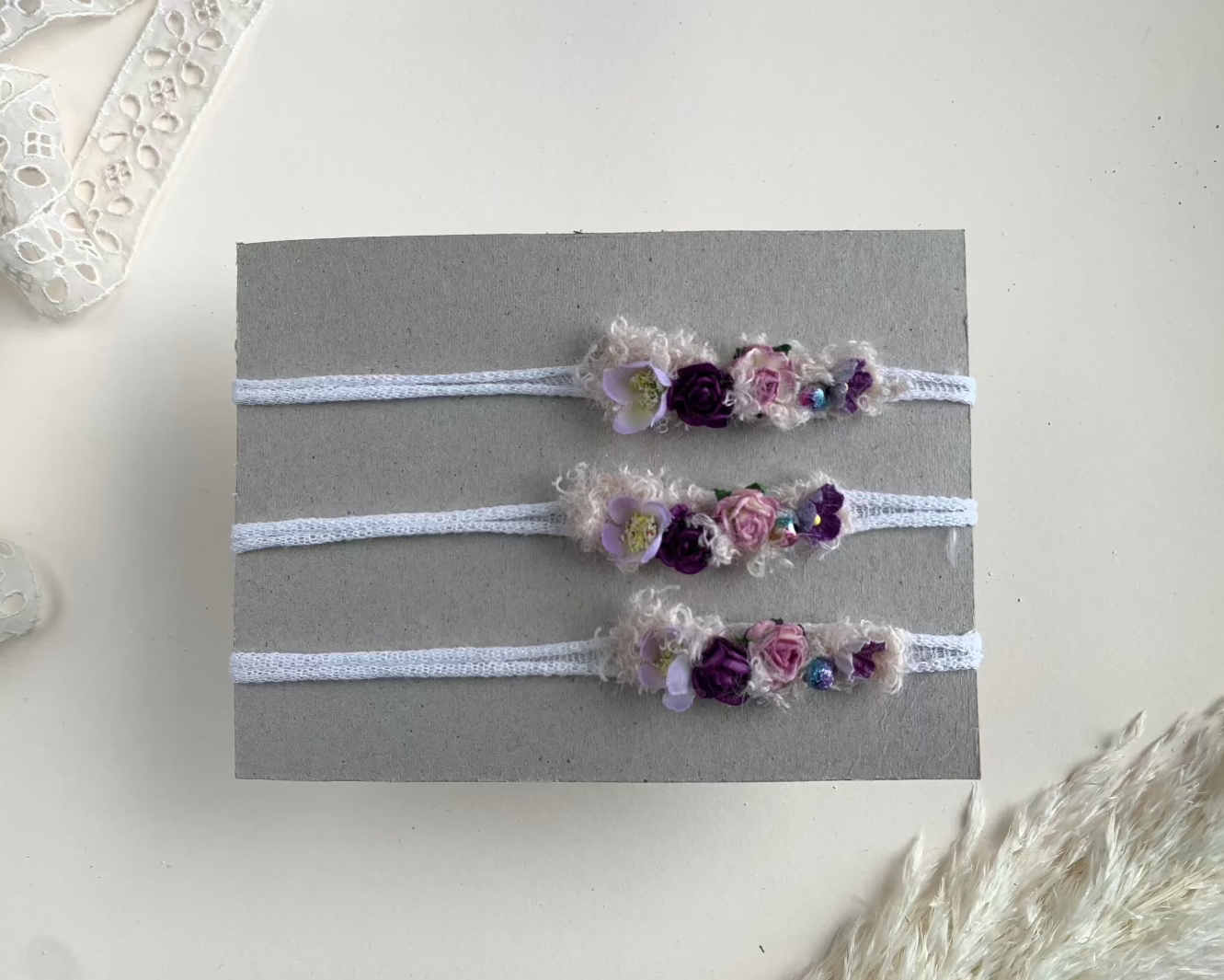 delicate baby headband, dainty baby headband, simply flower headband, baby flower headband, newborn headbands