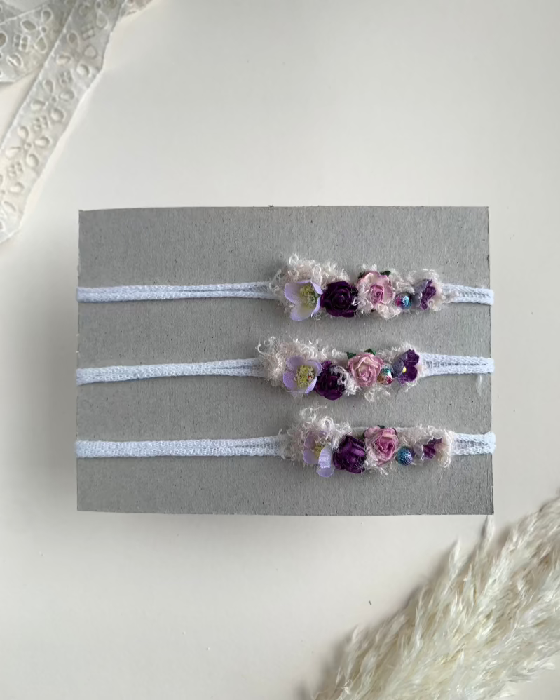 delicate baby headband, dainty baby headband, simply flower headband, baby flower headband, newborn headbands