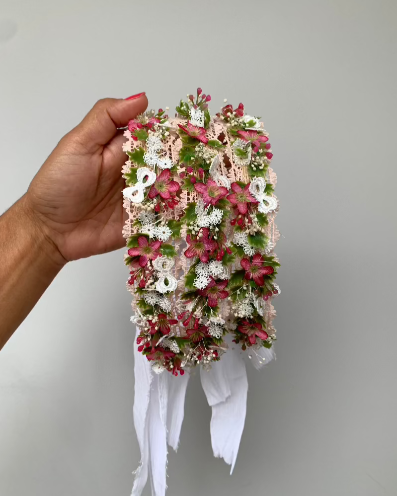 SALE - Cherry - Pink Floral Crown Headband