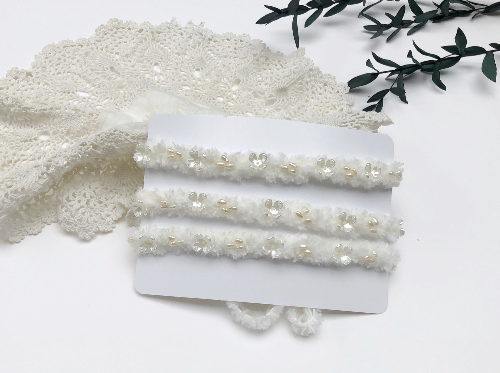 ivory baby headband, dainty headband, newborn headband, christening headband, baptism headband