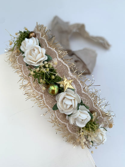 Golden Crown Headband – Newborn & Toddler Photo Prop