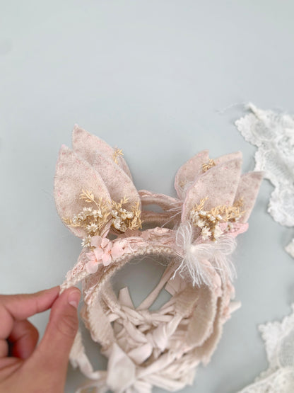 Newborn Floral Bunny Ears Headband