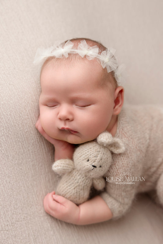 Layan - Newborn Tulle Crown Baby Bow Headband