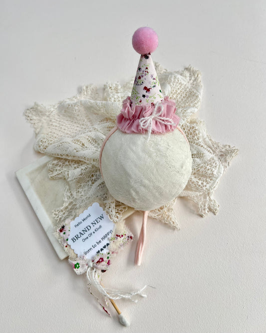 mini party hat and banner