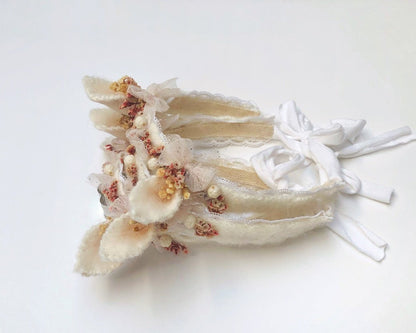 baby cat headband, baby kitty headband, kitten headband,  baby headband, newborn headband, floral headband, baby flower headband