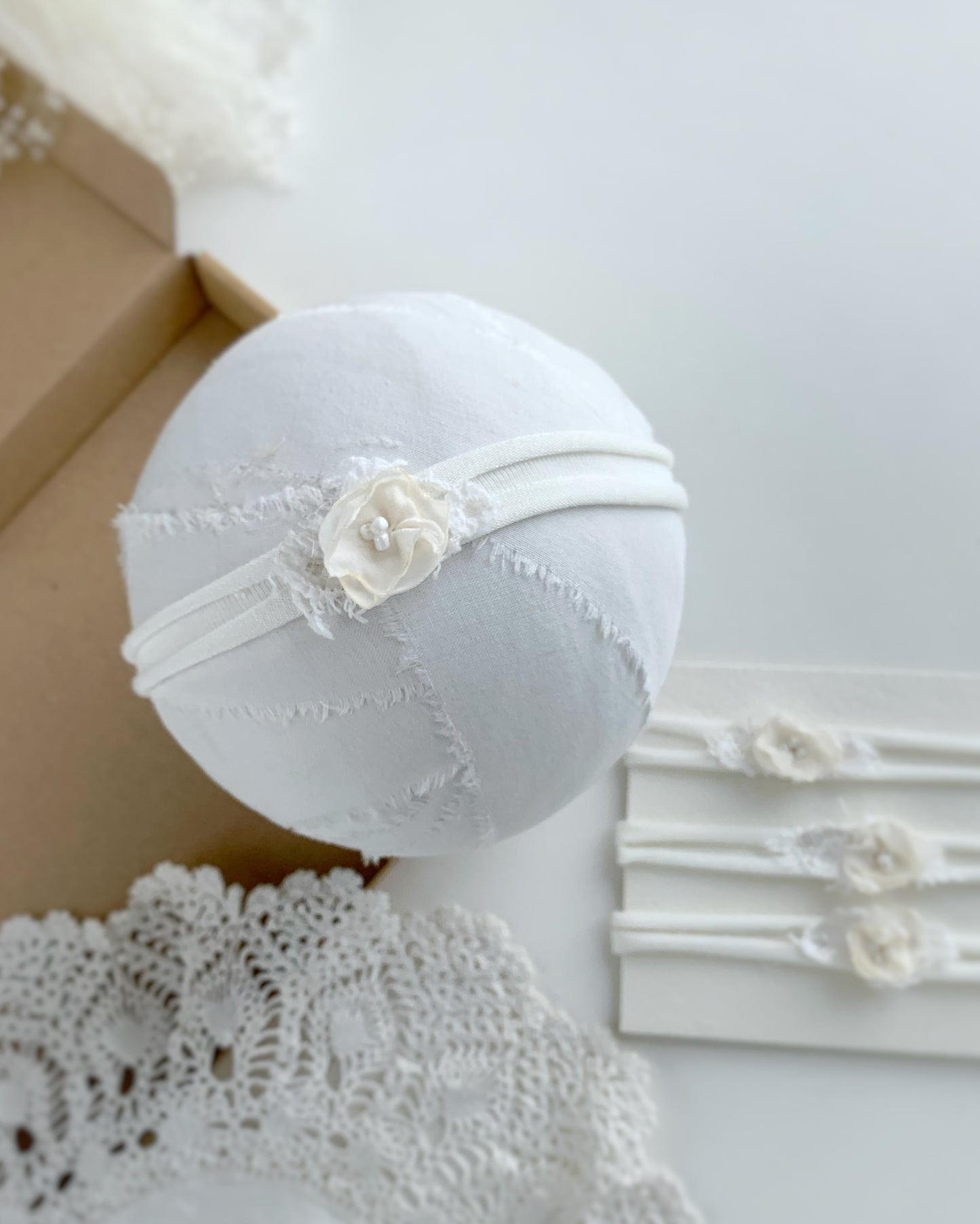 Baptism Christening Baby Flower Headband