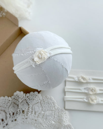 Baptism Christening Baby Flower Headband