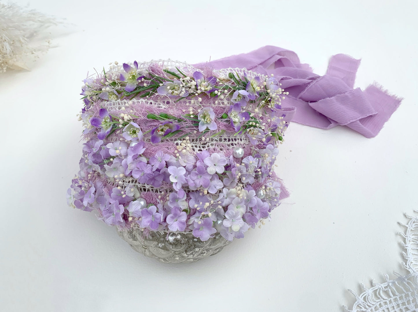 Lilac - Lavender Floral Crown Headband
