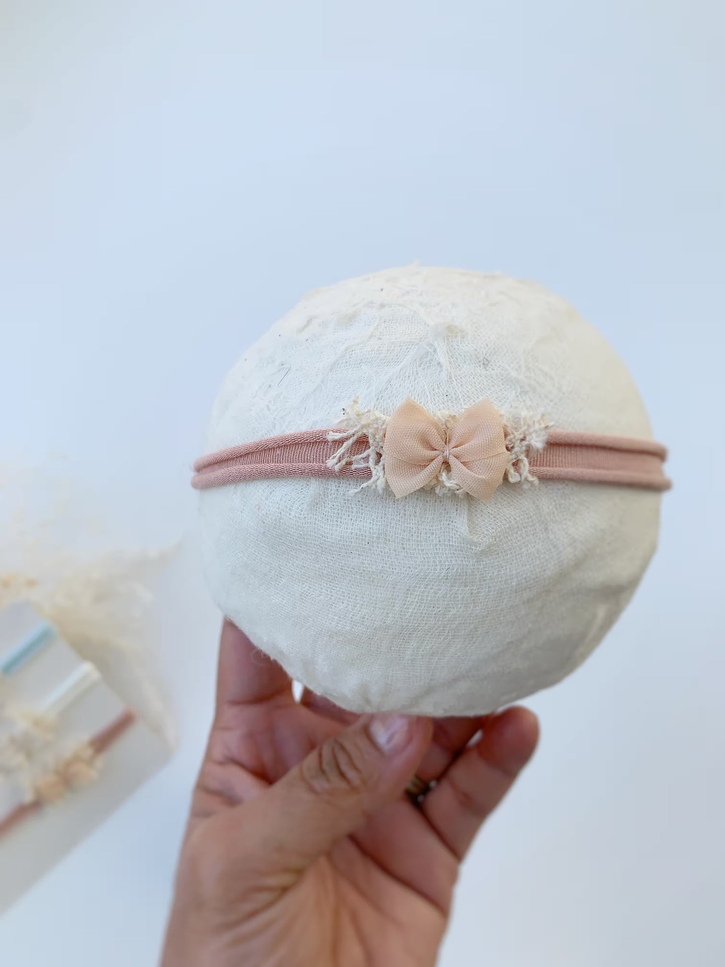 Newborn Bow Headband, Baby Tieback Set, Little Girls Bows