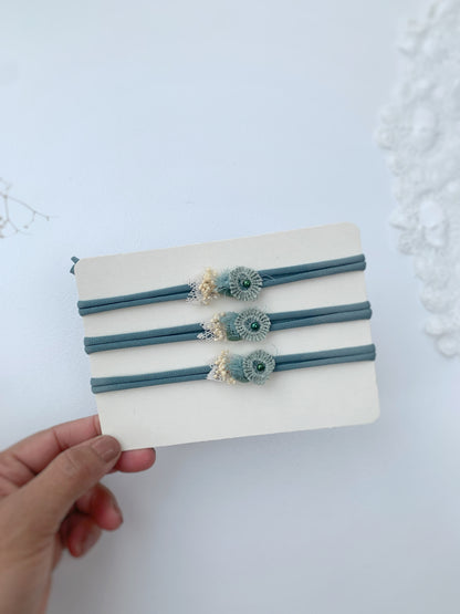 newborn sage green baby headband