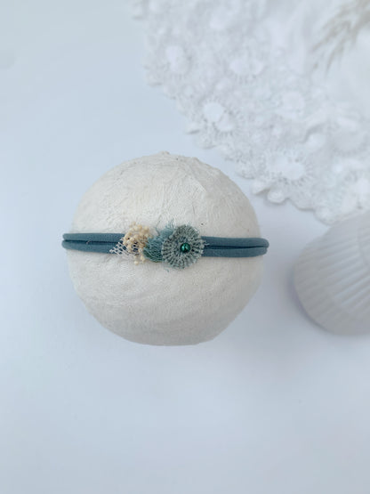 Newborn Soft Flower Headband, Baby Tieback Photography props, Dainty Girl Hairband
