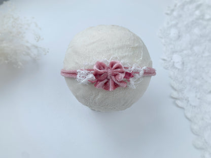 baby bow headband pink
