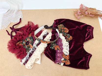 6–12 Months Boho Baby Outfit – Nappy Cover + Top Set – Ready to Ship