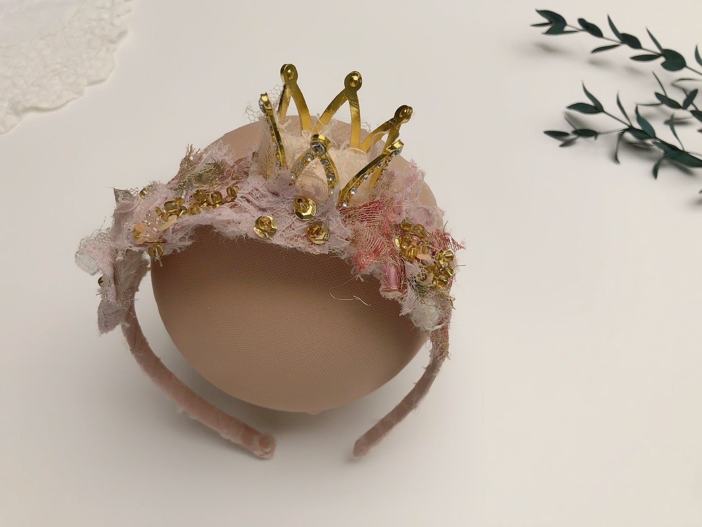 baby crown, birthday crown, crown headband. milestone  headband, baby girl headband