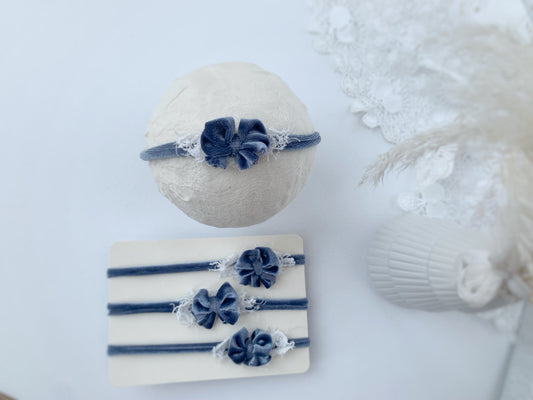 blue velvet headband for babies