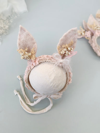Newborn Floral Bunny Ears Headband