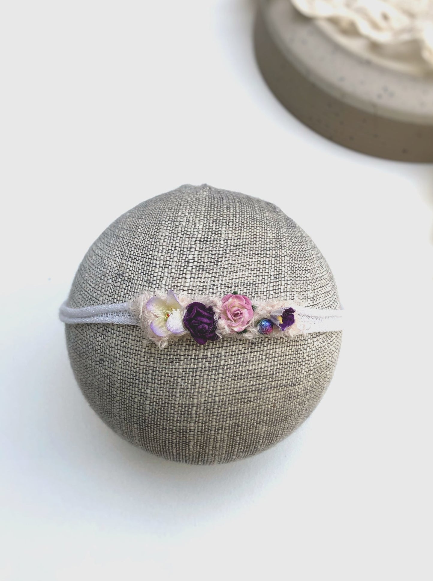 dainty purple baby headband, purple baby headband