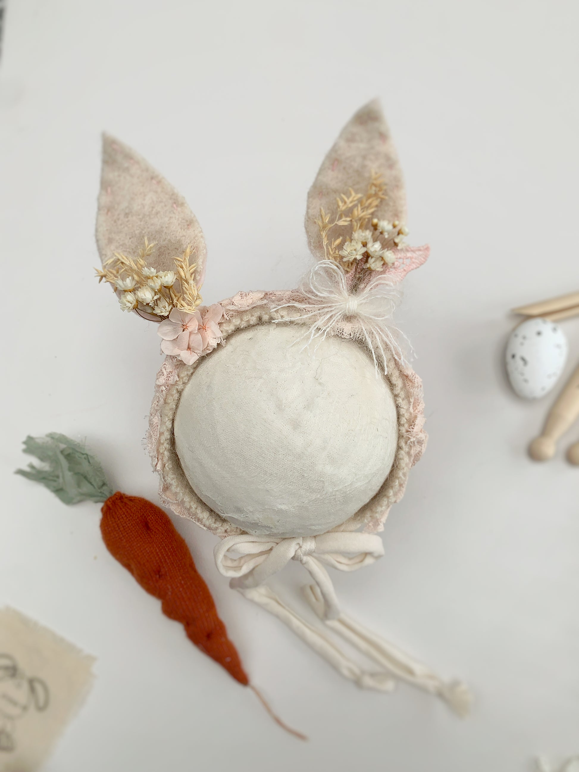 Soft stuffed carrot Easter mini session prop