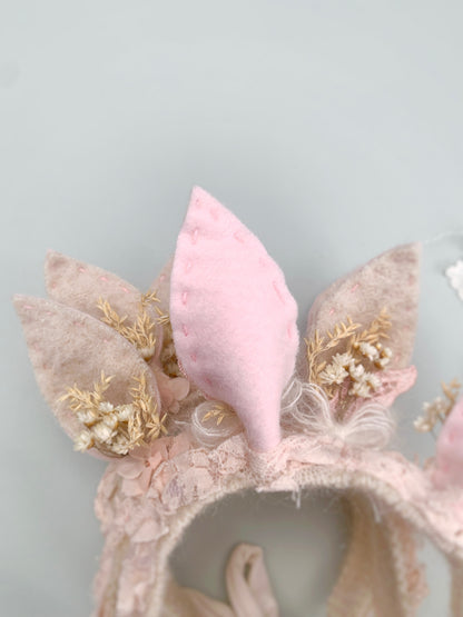 Newborn Floral Bunny Ears Headband