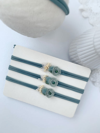 Newborn Soft Flower Headband, Baby Tieback Photography props, Dainty Girl Hairband
