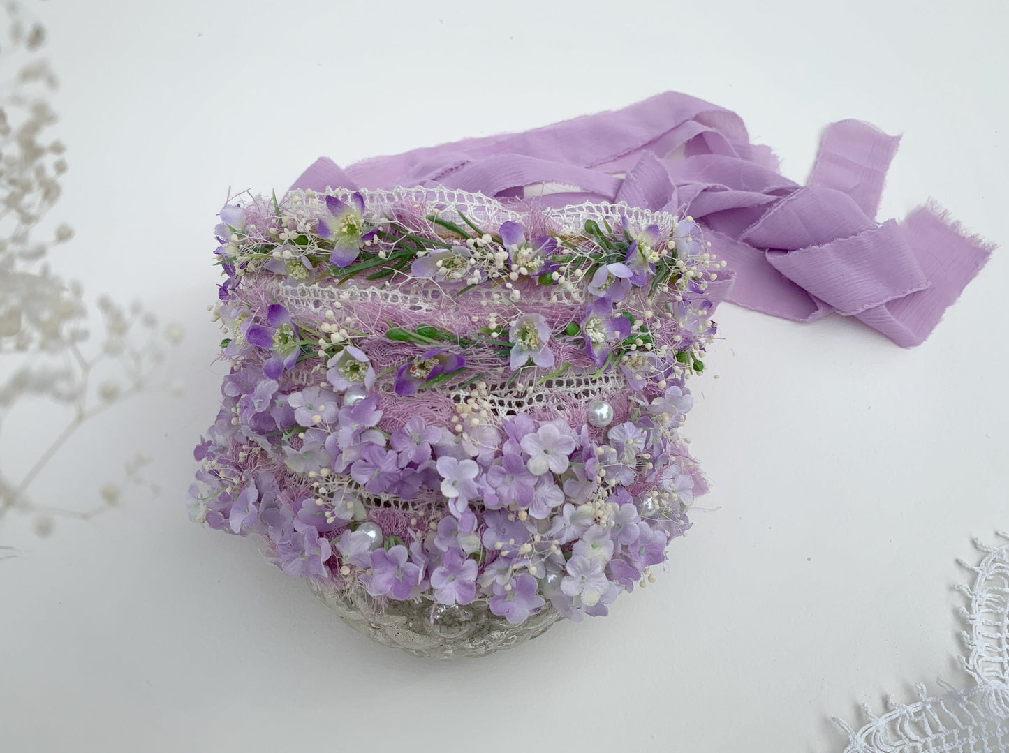 flower crown, baby shower gift, baby headband,  flower girl, wedding headpiece, lilac flower crown