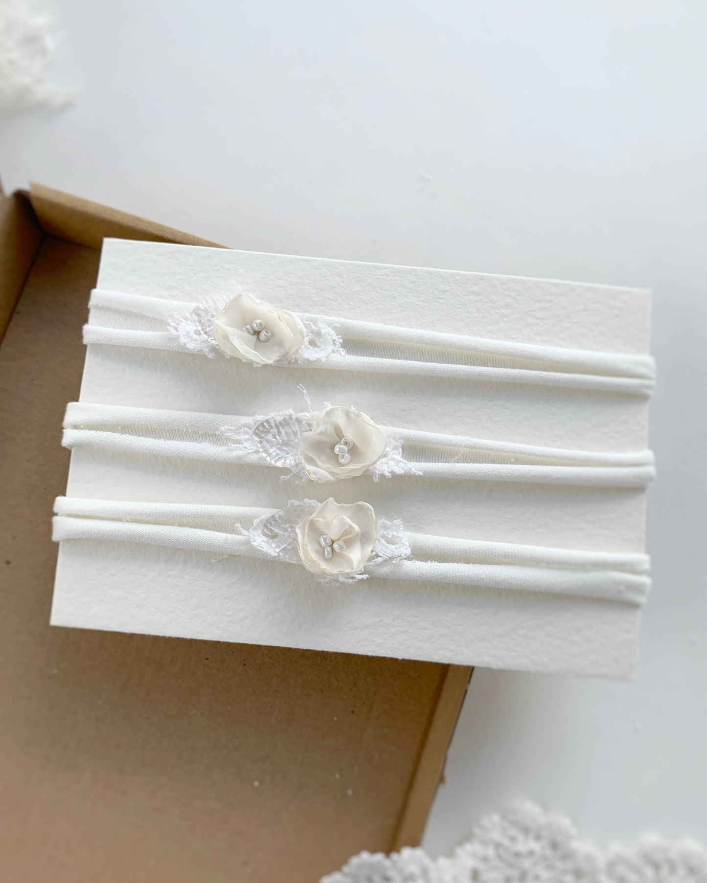 Baptism Christening Baby Flower Headband