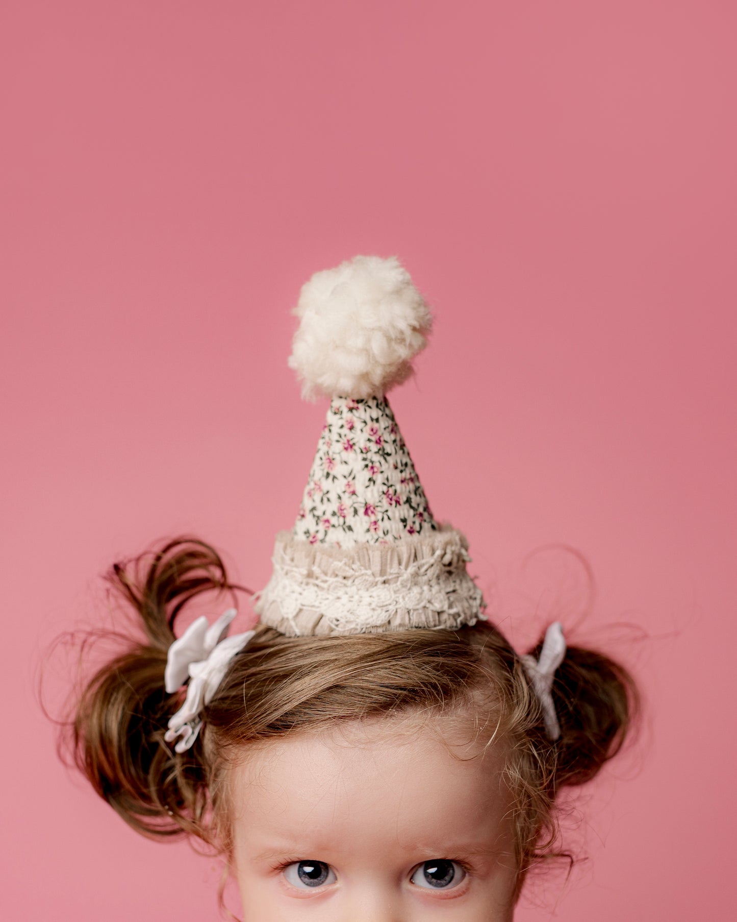 Adorable Birthday Hat - Handmade Fabric Party Prop, Perfect for Smash Cake Moments