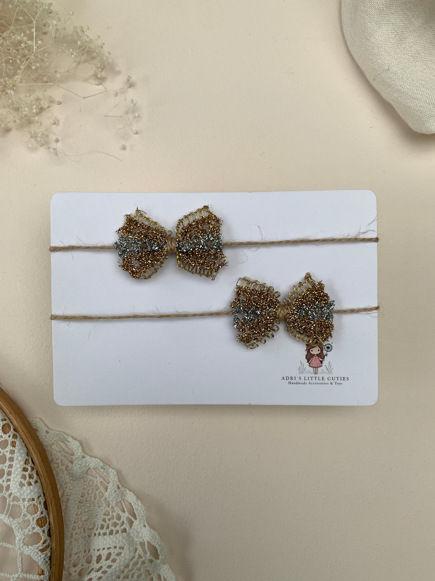 Christmas Headband - Newborn Baby Bow - Holiday Hair Bow