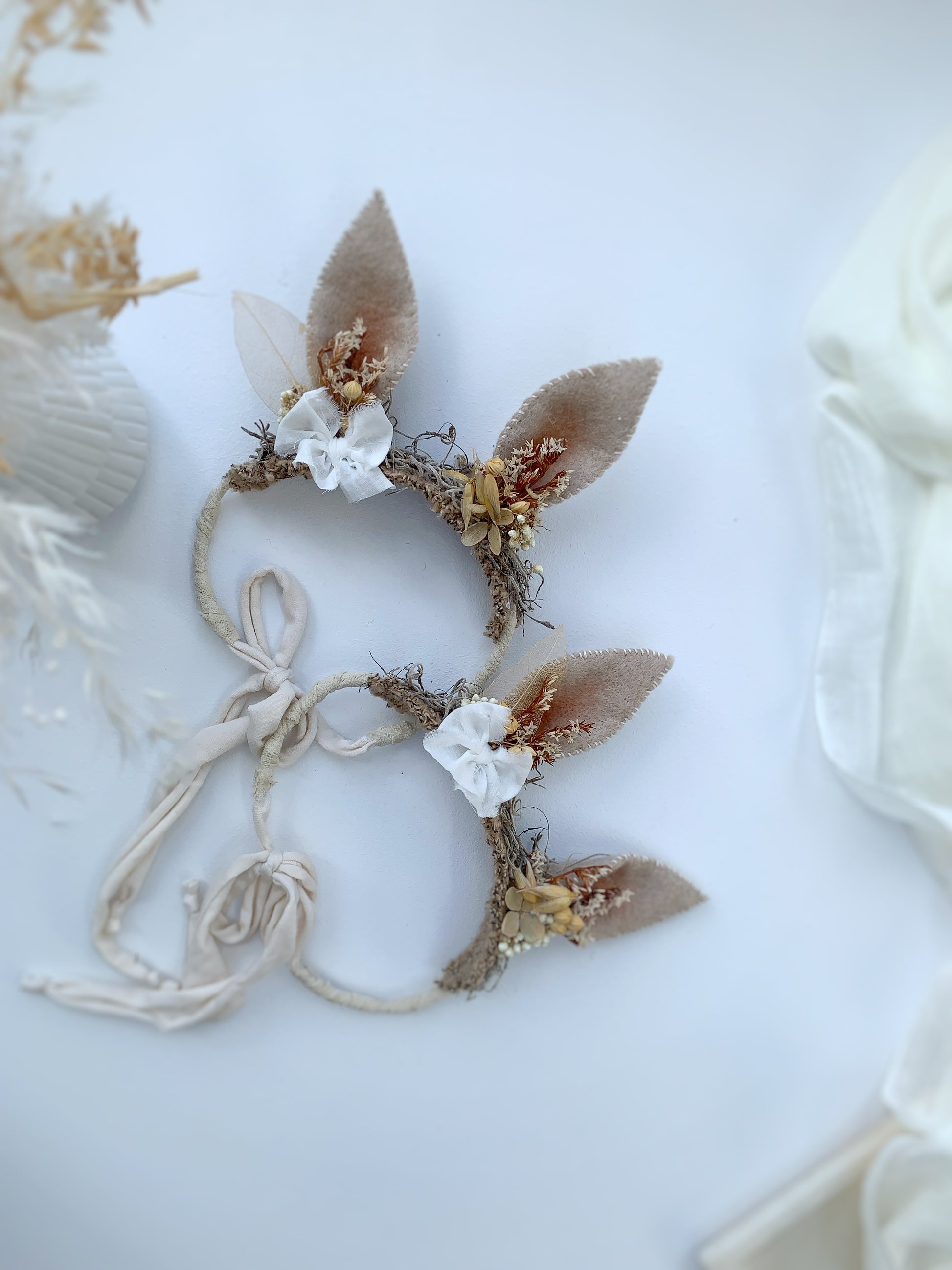 Baby girl handmade Easter Spring Photo prop Bunny Ears headband