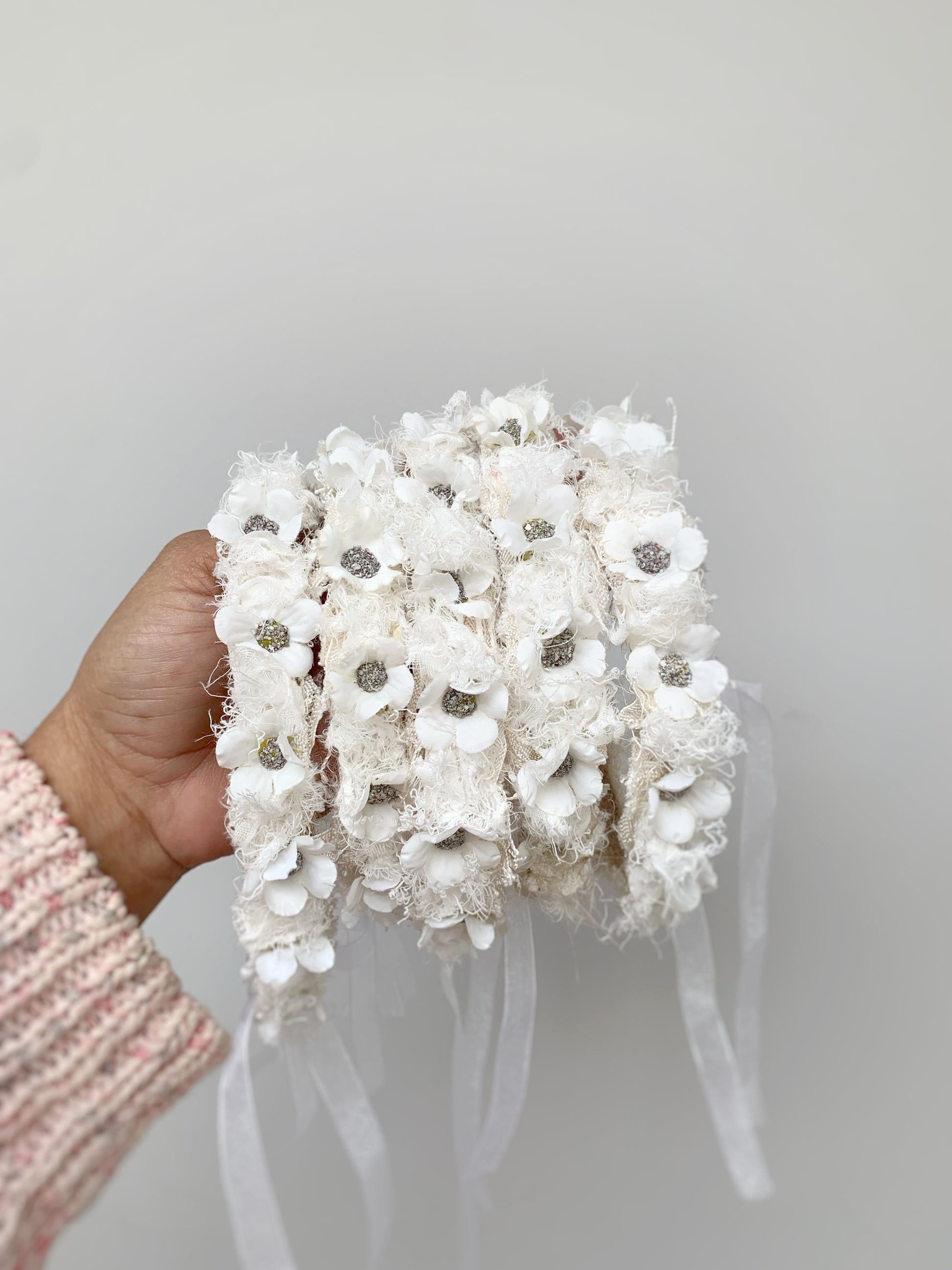 newborn ivory flower crown headband, 