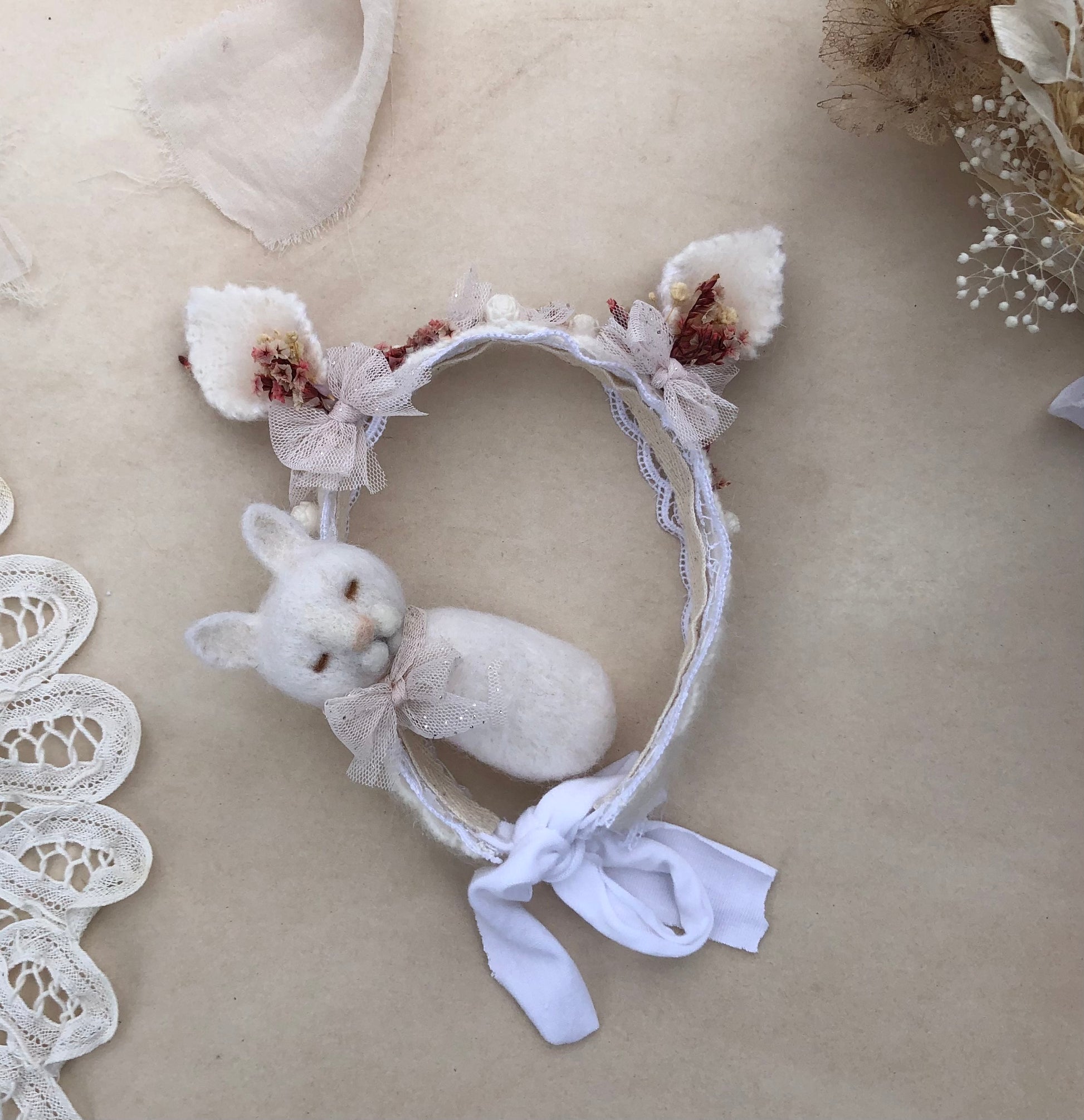 baby kitten headband, animal ears headband, baby animals inspired props