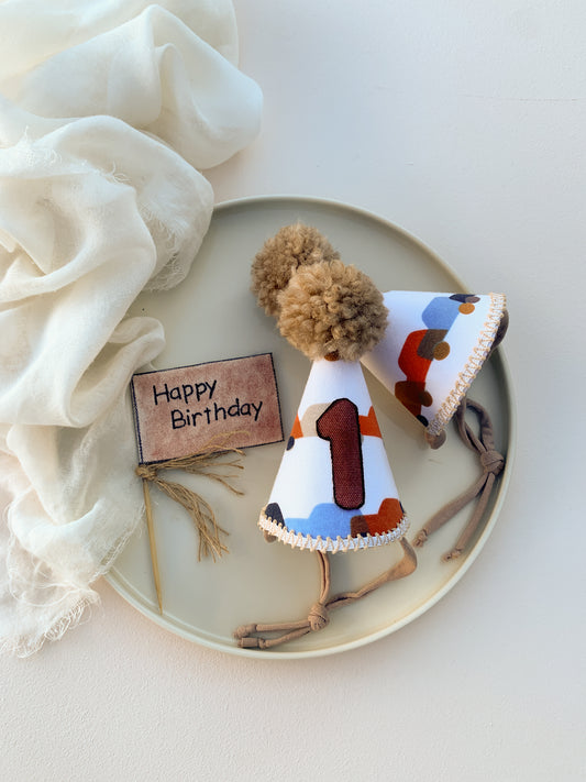 Personalized car birthday set handmade birthday hat for boys