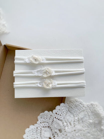 Baptism Christening Baby Flower Headband