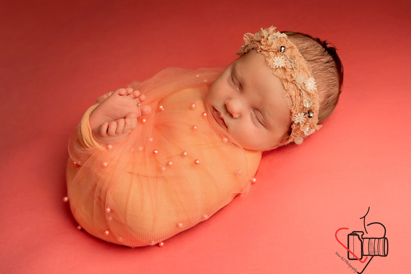 Beatrice - Baby Flower Crown with Beads