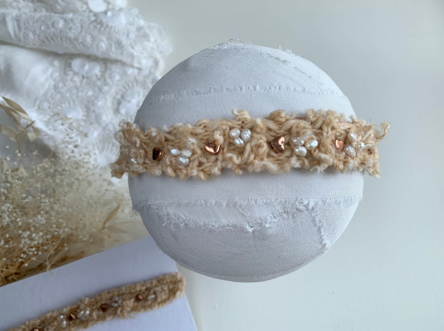 Sandy -  Beaded Baby Headband