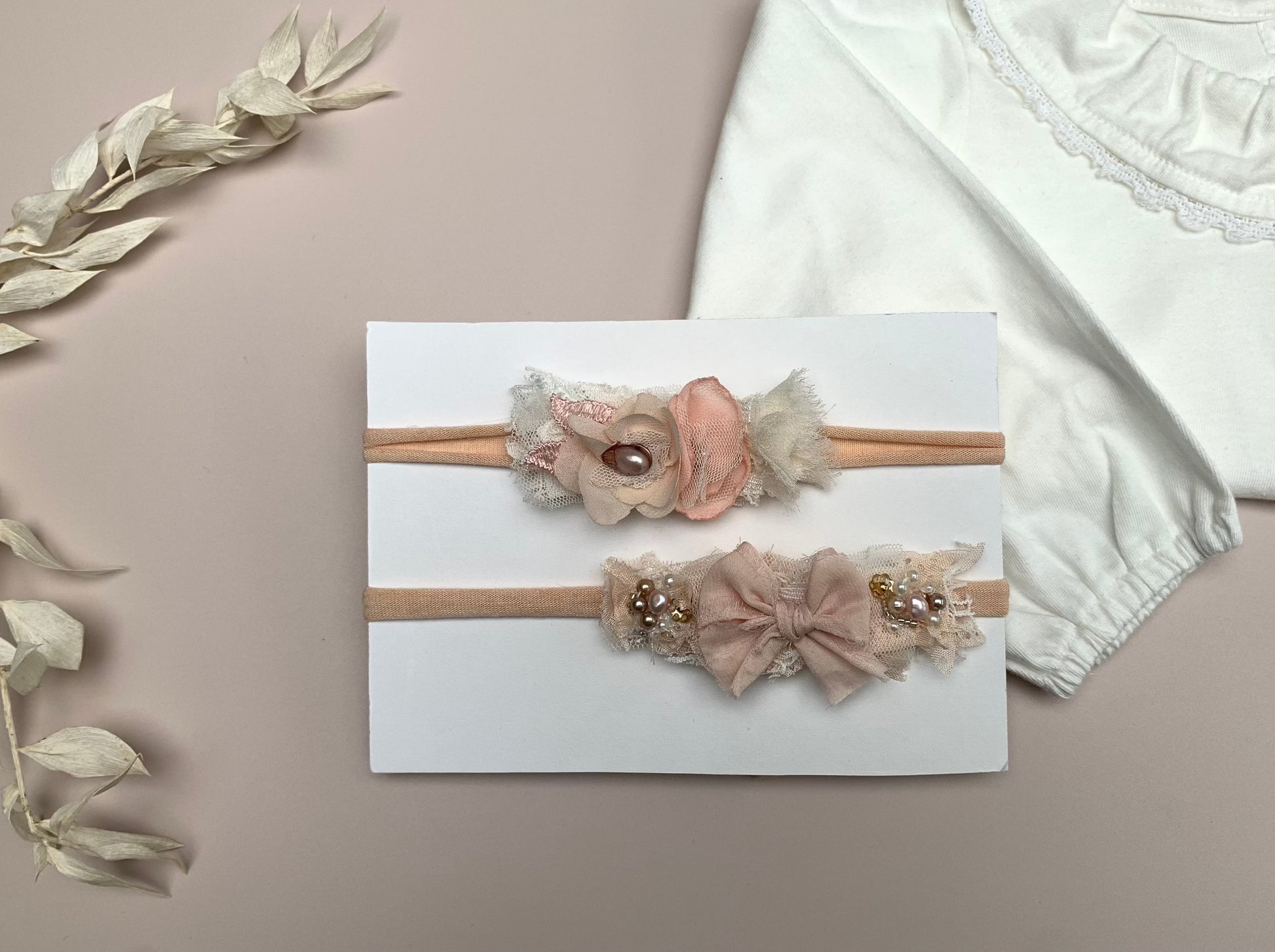 peach baby bow, peach baby headband