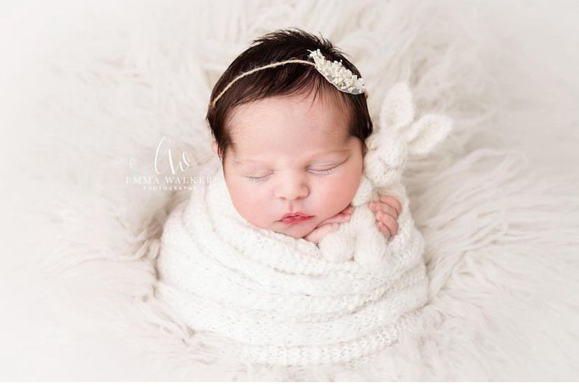 Ivory Leaf Baby Headband