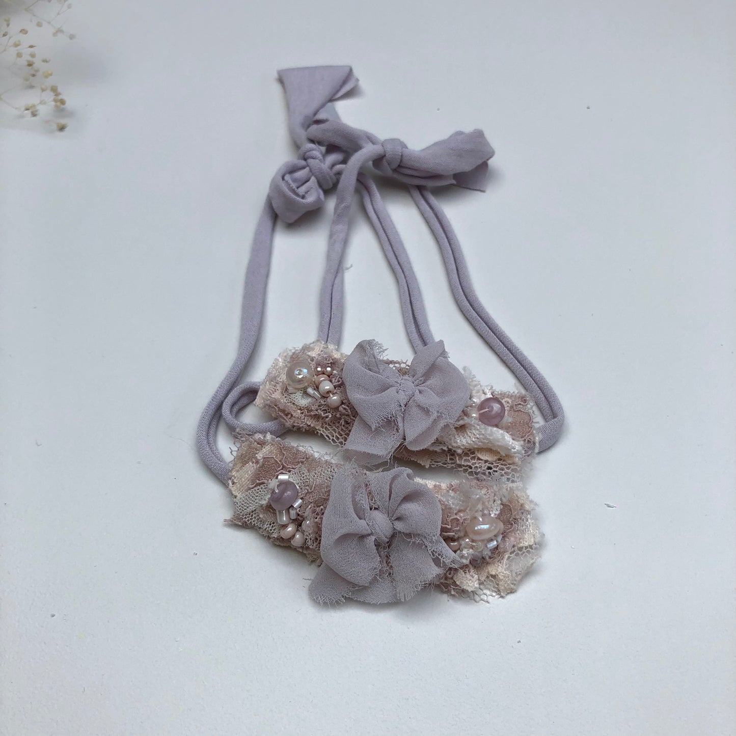 beaded baby headband, baby bows, newborn bows, newborn headbands, lilac baby bows, lilac flower headband, newborn headbands, newborn tiebacks, baby flower headband, baby bows