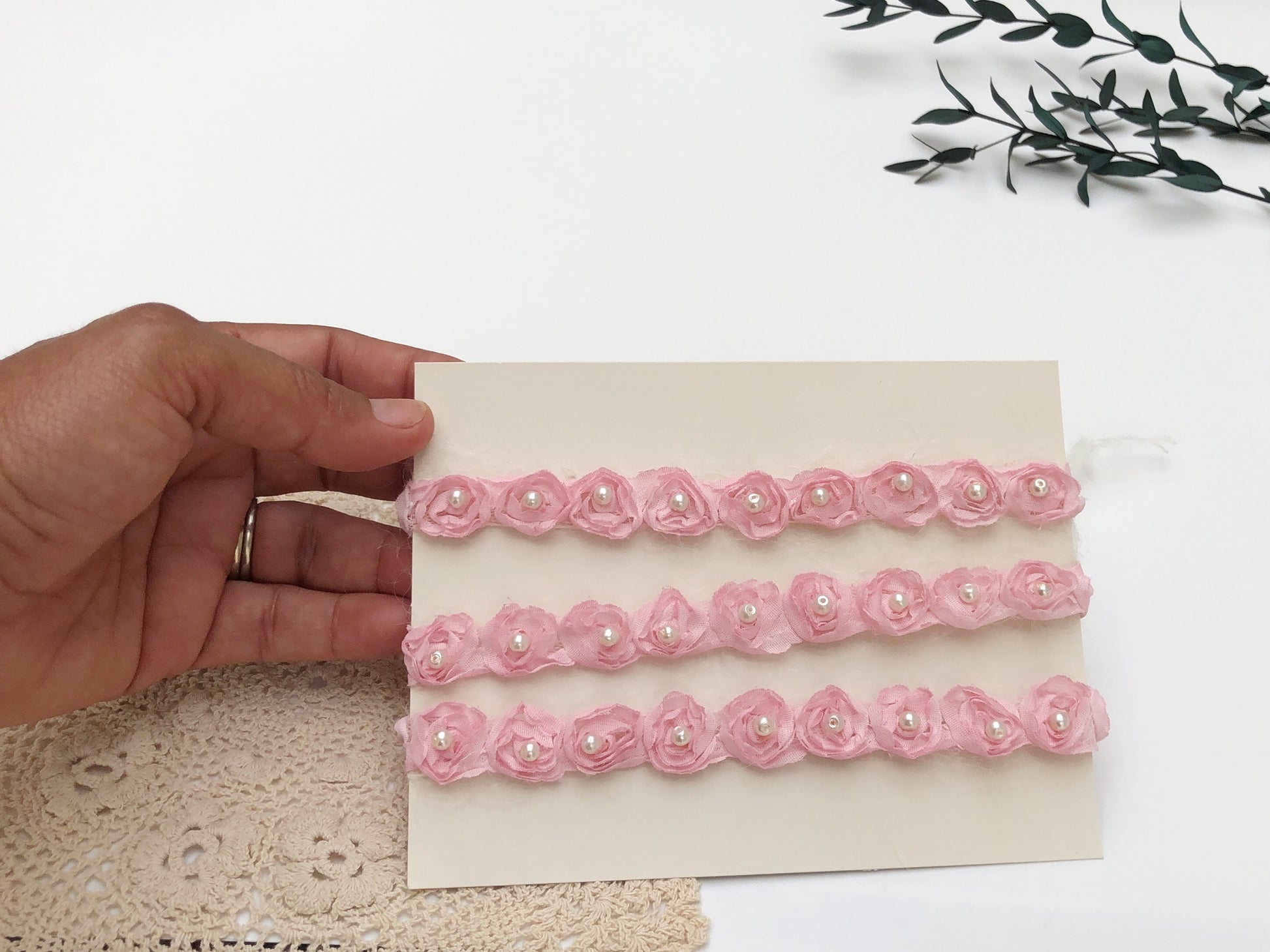 Baby Headband, Baptism Headband, dainty headband, Christening headband, floral headband, Flower Girl Headband, flower crown baby, halo headband, Newborn Headband, Lace Headband, pearl headband, Pink Baby Headband, pink headband 